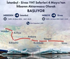 İstanbul-Sivas arası ilk sefer 7 saatte yapıldı